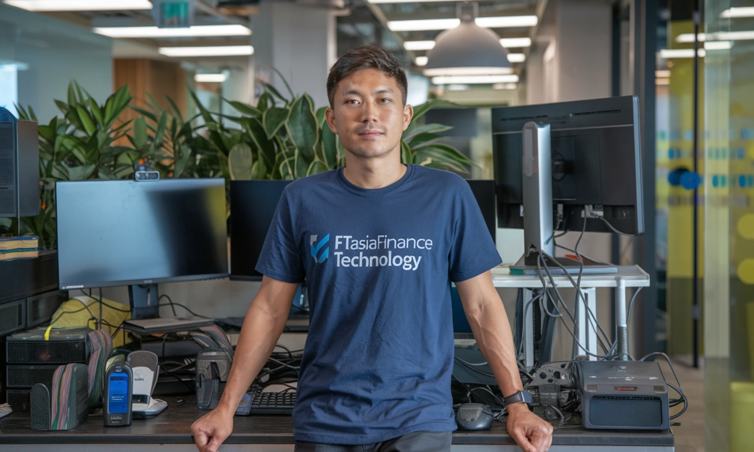 A Man at FTAsiaFinance Technology office