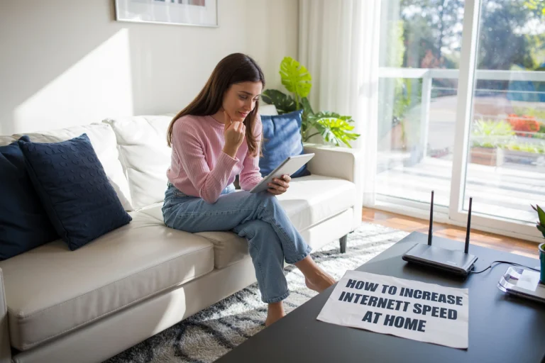 modern living room with a young woman