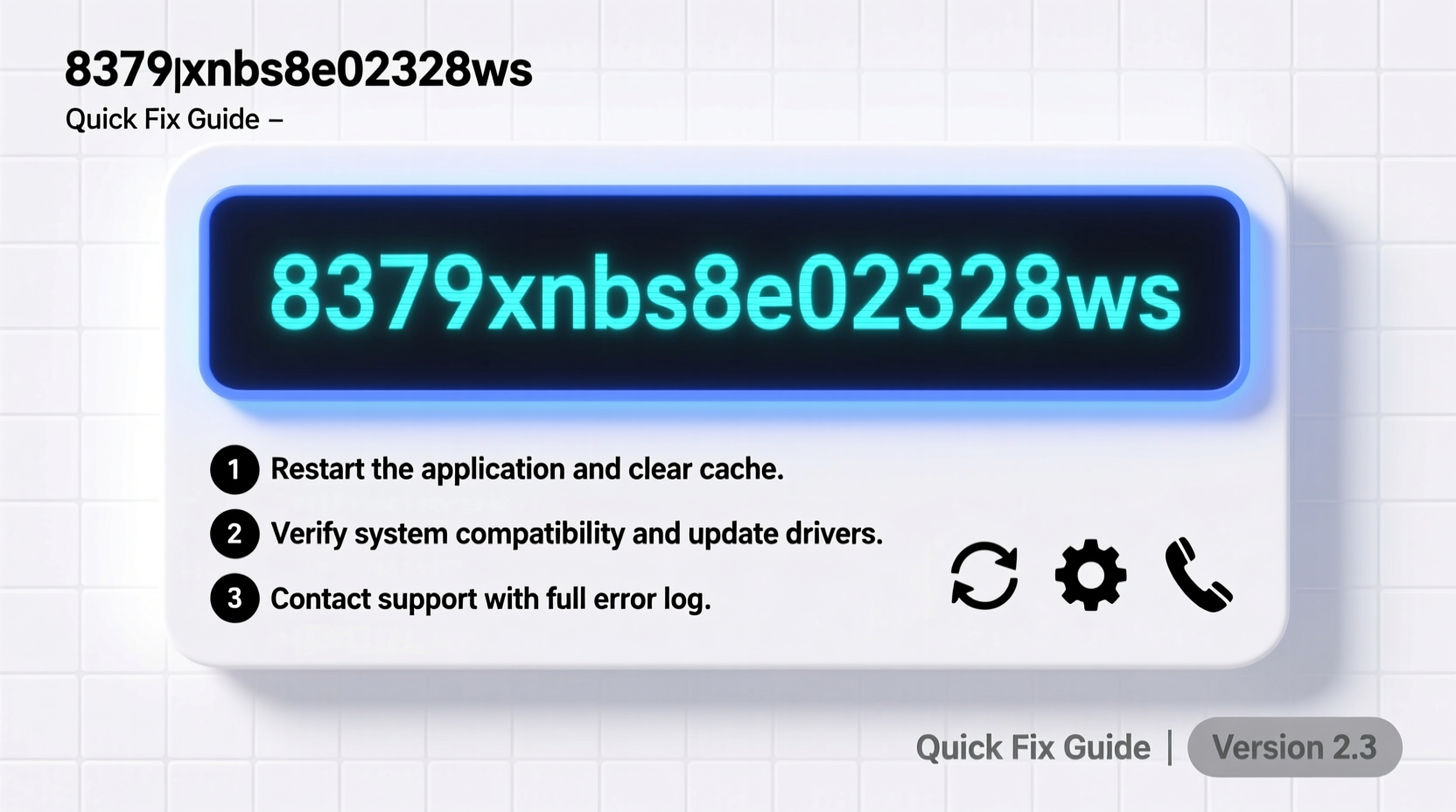 Error 8379xnbs8e02328ws Code: Quick Fix Guide