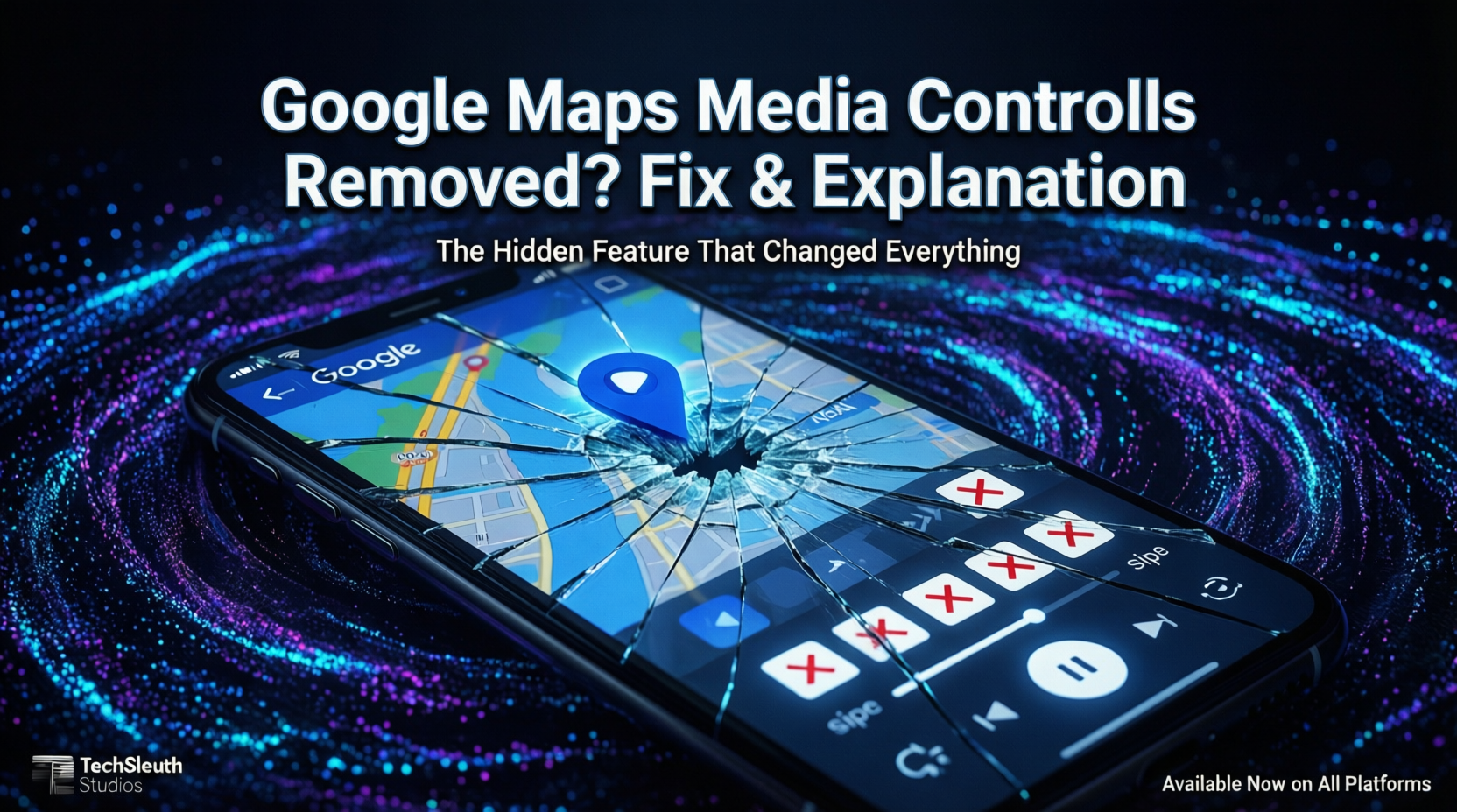 google maps media controls removed