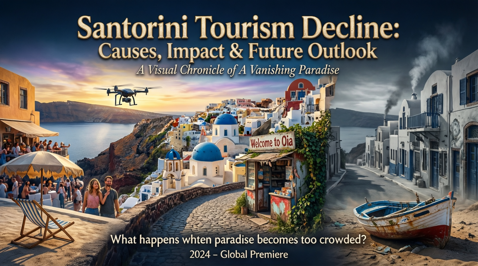 santorini tourism decline