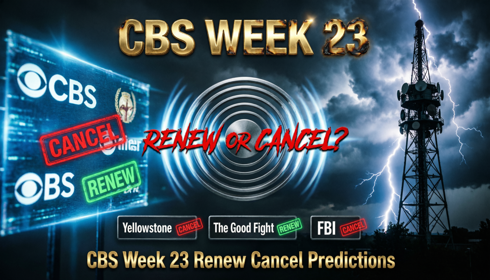 cbs renew cancel week 23 predictions